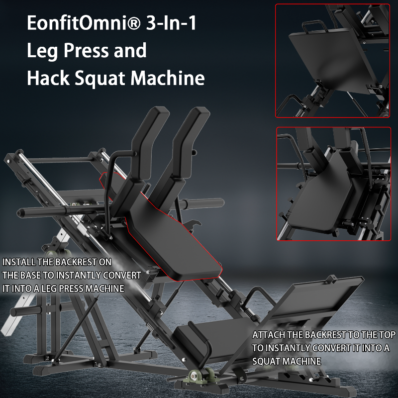 EonfitOmni® EL2 3-In-1 Leg Press Hack Squat Machine