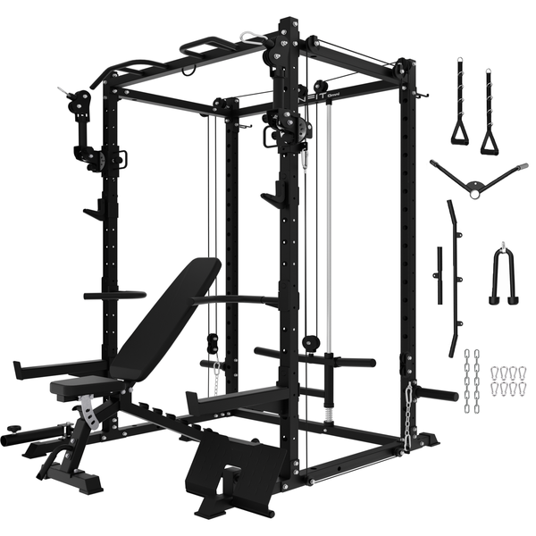 EonfitOmni® E2 2.0 Power Rack for Home Gym Package Comprehensive All-In-One Workout System