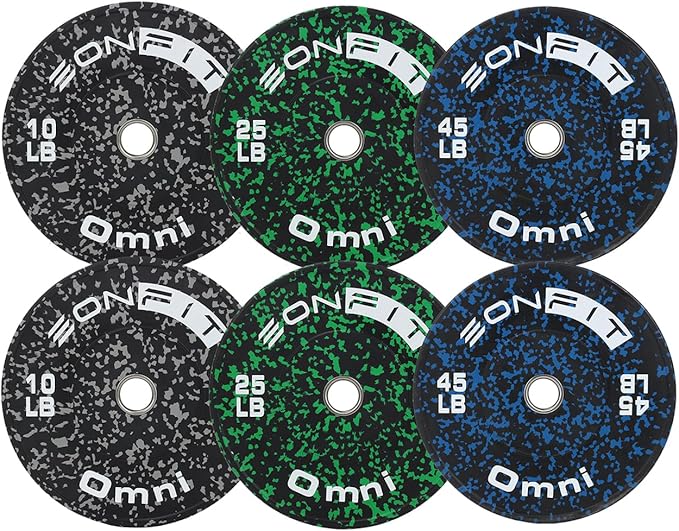 EonfitOmni® Olympic Weight Plates Bumper Plate 2-Inch Olympic Rubber Weight Plates