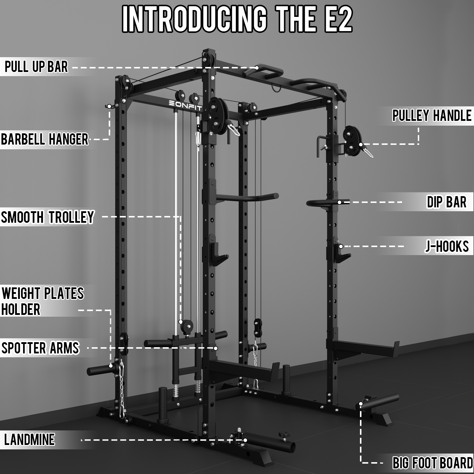EonfitOmni® E2 2.0 Power Rack for Home Gym Equipment – Eonfit Fitness
