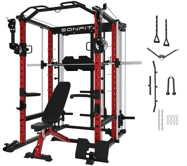 EonfitOmni® E5 2.0 Smith Machine For Home Gym Package Comprehensive All-In-One Workout System